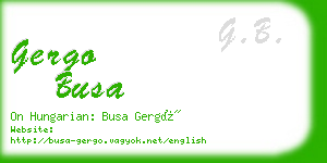 gergo busa business card